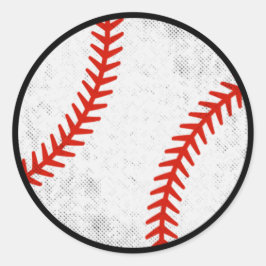 Adesivo Redondo Distressed Vintage Baseball Graphic Design