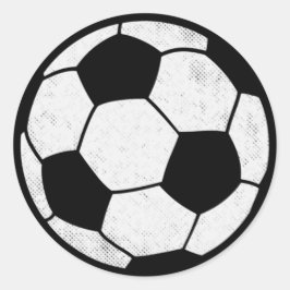 Adesivo Redondo Distressed Vintage Soccer Graphic Design