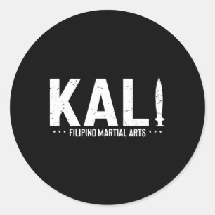 Adesivo Redondo Ditado Antigo Kali Artes Marciais Filipinas Treina