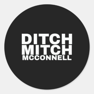 Adesivo Redondo Ditch Mitch Mcconnell Senador Americano De Kentuck