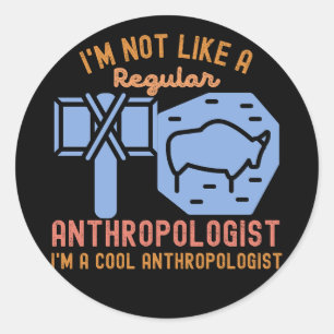 Adesivo Redondo dito de antropologia aniversário de antropologia