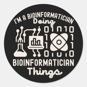 Adesivo Redondo Ditos de Bioinformática, Phd em Bioinformática4