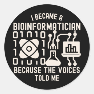 Adesivo Redondo Ditos de Bioinformática, Phd em Bioinformática8