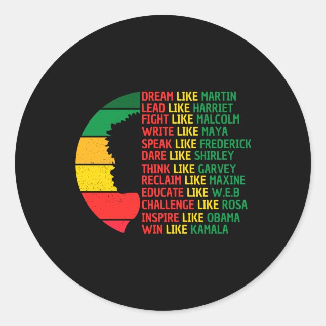 Adesivo Redondo Ditos Positivos do Mês da História Negra1 (Frente)