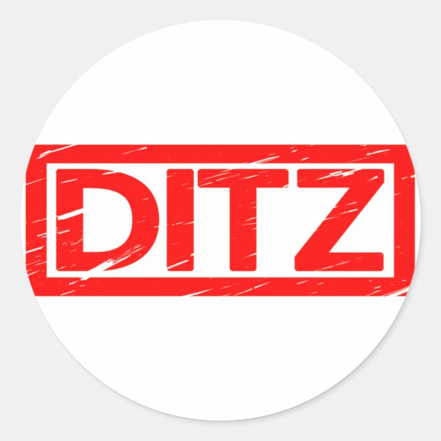 Adesivo Redondo Ditz Stamp (Frente)
