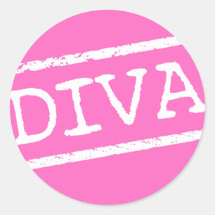 ADESIVO REDONDO "DIVA" CLÁSSICO ROUND STICKER
