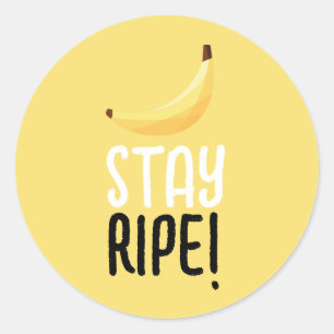 Adesivo Redondo Dívadas de festa de banana retrô engraçadas Puns e