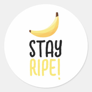 Adesivo Redondo Dívadas de festa de banana retrô engraçadas Puns e