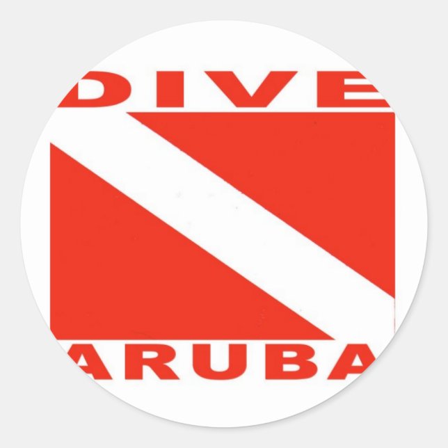 Adesivo Redondo Dive Aruba (Frente)