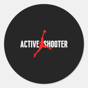 Adesivo Redondo Diversão Ativa do Shooter Bysketbyll lança Sarcasm