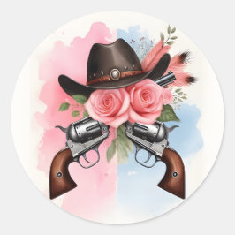 Adesivo Redondo Diversão Barn Hat Filme De Fazenda Usa Revelação D