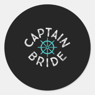 Adesivo Redondo Diversão Capitão Bride Noturno Náutico Horário de