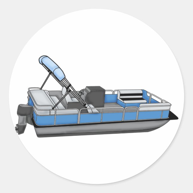 Adesivo Redondo diversão de pontoon (Frente)