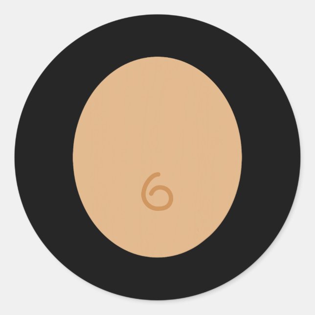 Adesivo Redondo Diversão de roupa de macaco Crianças Adultos (Frente)