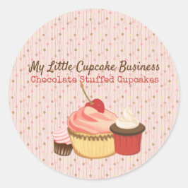Adesivo Redondo Diversão do cupcake