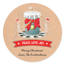 Diversão do papel Kraft da Vela de Natal