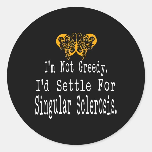 Adesivo Redondo Diversão do Suporte à Borboleta para Sensibilizaçã (Frente)