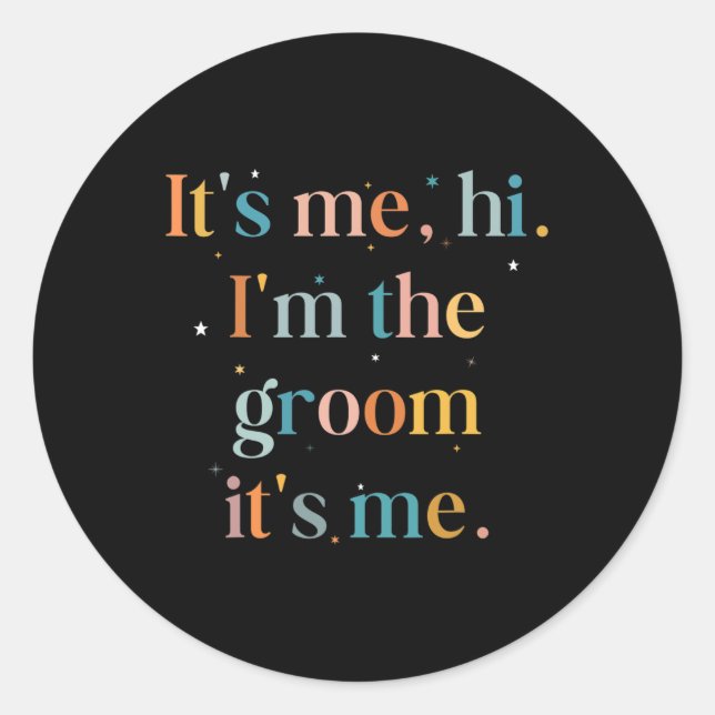 Adesivo Redondo Diversão Masculina Festa de Despedida de Solteiro  (Frente)