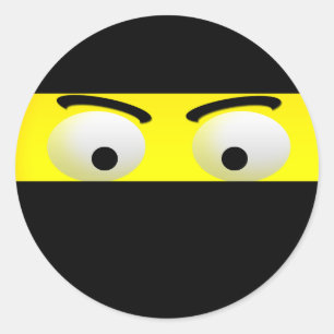 Adesivo Redondo Diversão Ninja Emoji Stickers