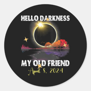 Adesivo Redondo Diversão Solare Eclipse 2024 Para 8 De Abril De 20