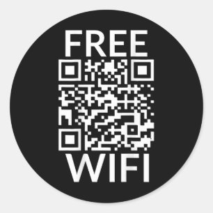 Adesivo Redondo Diversão Varredura Wifi Grátis Trump Dançando Pega
