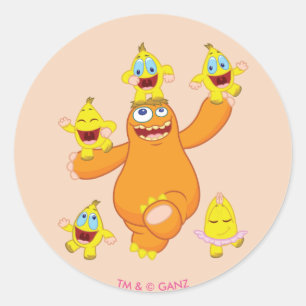 Adesivo Redondo Diversão Zingoz e Zangoz