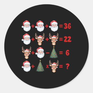 Adesivo Redondo Divertido 67 Meme Natal Matemática Professor Papai