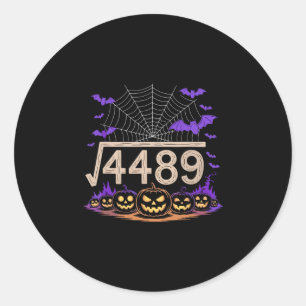 Adesivo Redondo Divertido 67 Meme Professor de Matemática 6 7 Hall