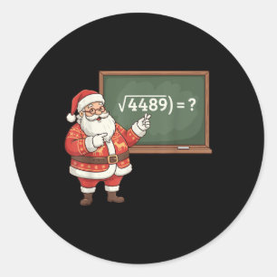 Adesivo Redondo Divertido 67 Meme Seis Sete Professor de Matemátic