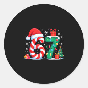 Adesivo Redondo Divertido 67 Natal 6 7 Seis Sete Meme 6 7 Combinan