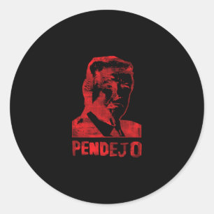 Adesivo Redondo Divertido Anti Trump Resistência Liberal Pendejo E