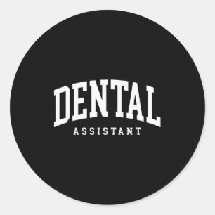 Adesivo Redondo Divertido assistente dental certificado higienista