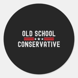 Adesivo Redondo Divertido Pró Conservador Orgulhoso Republicano Po