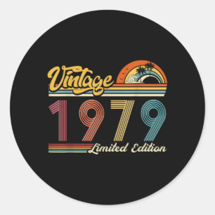 Adesivo Redondo Divertido Retro Vintage _Edição Limitada_ Vintage