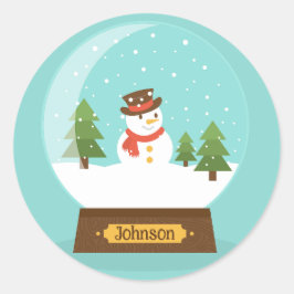 Adesivo Redondo DIVERTIDO! Snowman Stickers - Personalizado - Adic