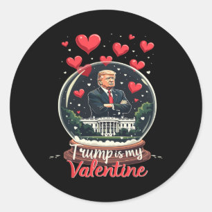 Adesivo Redondo Divertido Trump é meu namorado homens mulheres apo