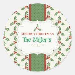 Adesivo Redondo DIVERTIDO! Vinhetas de Natal - Personalizado - Adi