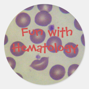 Adesivo Redondo Divertimento com hematologia