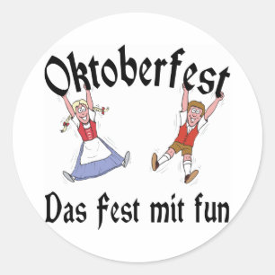 Adesivo Redondo Divertimento do Mit do Fest de Oktoberfest DAS