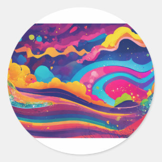 Adesivo Redondo Divertimento e celebrações de placas de papel