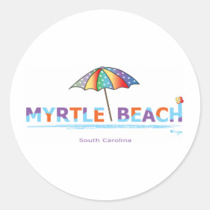 Adesivo Redondo Divertimento Myrtle Beach, SC