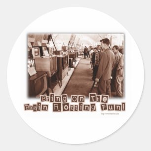 Adesivo Redondo Divertimento Rotting do cérebro!