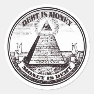 Adesivo Redondo dívida é dinheiro