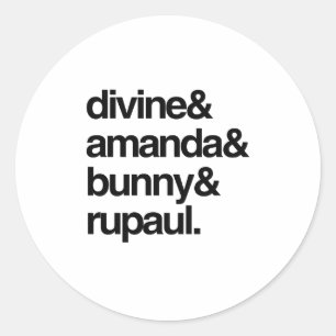 Adesivo Redondo Divina Amanda Bunny e Ru