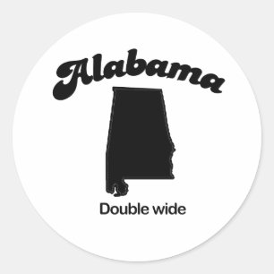 Adesivo Redondo Divisa de Alabama - largo dobro
