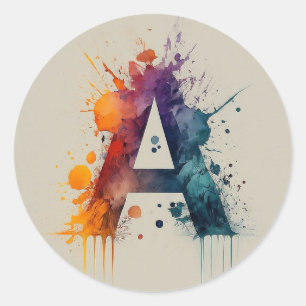 Adesivo Redondo Divisão A da Aquarela