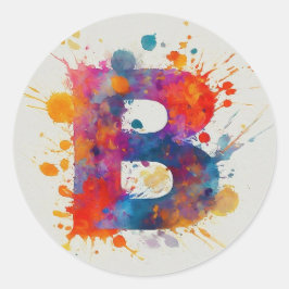 Adesivo Redondo Divisão B da Aquarela