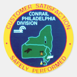 Adesivo Redondo Divisão ConRail Philadelphia