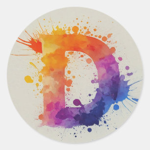 Adesivo Redondo Divisão D da Aquarela