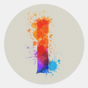 Adesivo Redondo Divisão de Aquarela I